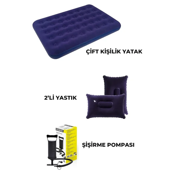 Onetick 4 Kişilik Lüks Kamp Seti Çadır 2 Sandalye Yatak ve Yastık - Görsel 3