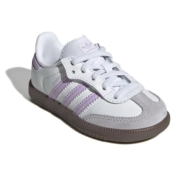 Adidas Samba OG Comfort Closure EL I JQ3193 Beyaz-Mor Bebek Spor Ayakkabı - Görsel 9