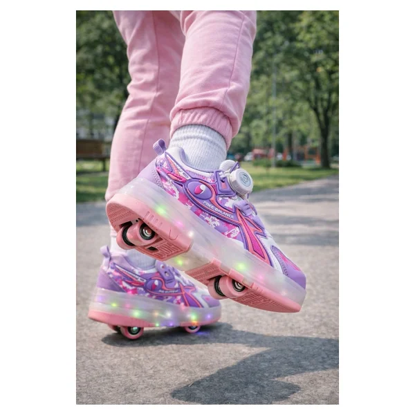 Muggo PATO Çocuk Işıklı Patenli Tekerlekli Sneaker Spor Ayakkabı - Görsel 8