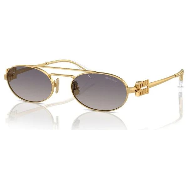 Miu Miu Logo 54ZS 5AK30C Gold-Grey Kadın Güneş Gözlüğü - Görsel 10