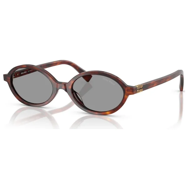 Miu Miu Regard 04ZS 21C40O Havana Mahogany-Grey Kadın Güneş Gözlüğü - Görsel 4