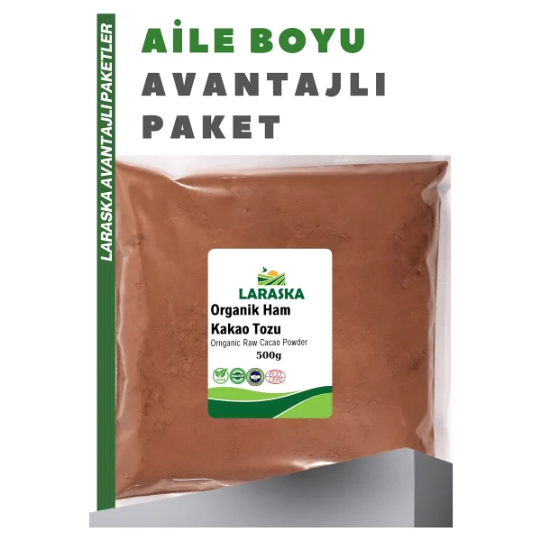 Laraska 500 g Organik Ham Kakao Tozu İçindekiler: Saf Kakao, Özellik: Alkalize Edilmemiş - 1 Adet - Görsel 9