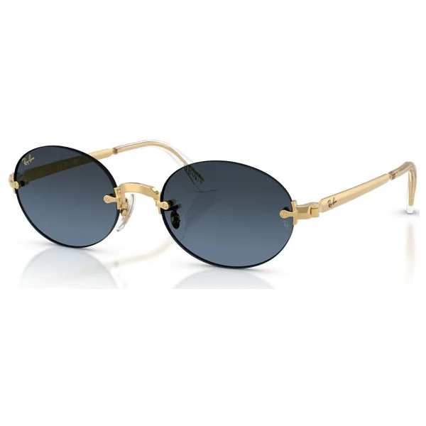 Ray-Ban Asap Rocky 3929 001/S2 Arista Gold-Blue/Dark Grey Aynalı Güneş Gözlüğü - Görsel 2
