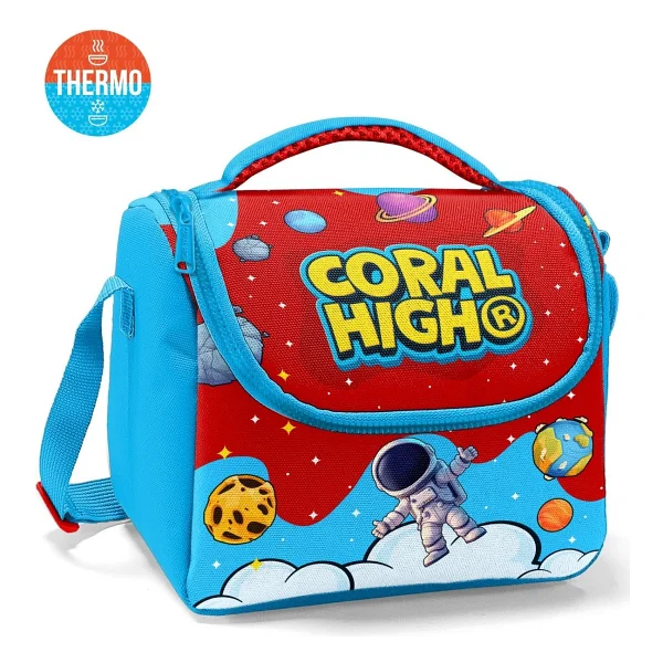 Coral High 37145 Astronot Uzay Desenli Termoslu Beslenme Çantası - Görsel 2