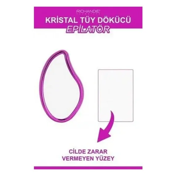 Kristal Tüy Dökücü Ağda Epilatör Crystal Eraser Epilasyon Aleti Tüy Silgisi Tüy Alıcı Fiziksel Pembe - Görsel 5