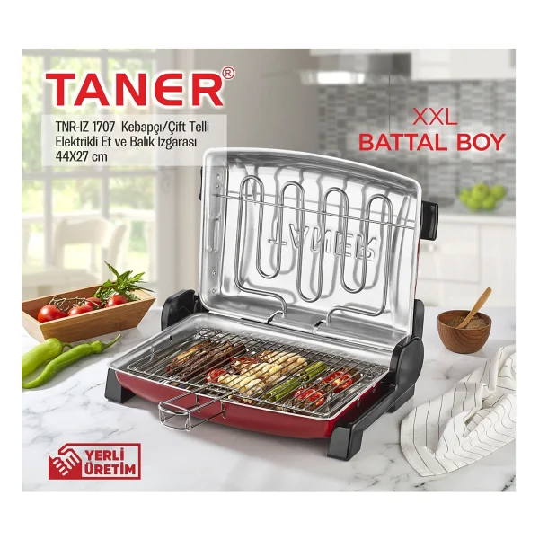 Taner Kebapçı TNRIZ-1707 Battal Boy 1450 W Izgara - Görsel 2