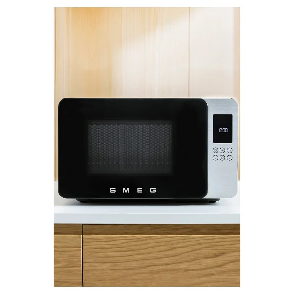 Smeg 4in1 50's Style Retro MOC01BLMEU Siyah 29 lt Mikrodalga Fırın - Görsel 5