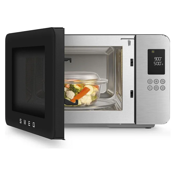 Smeg 4in1 50's Style Retro MOC01BLMEU Siyah 29 lt Mikrodalga Fırın - Görsel 6