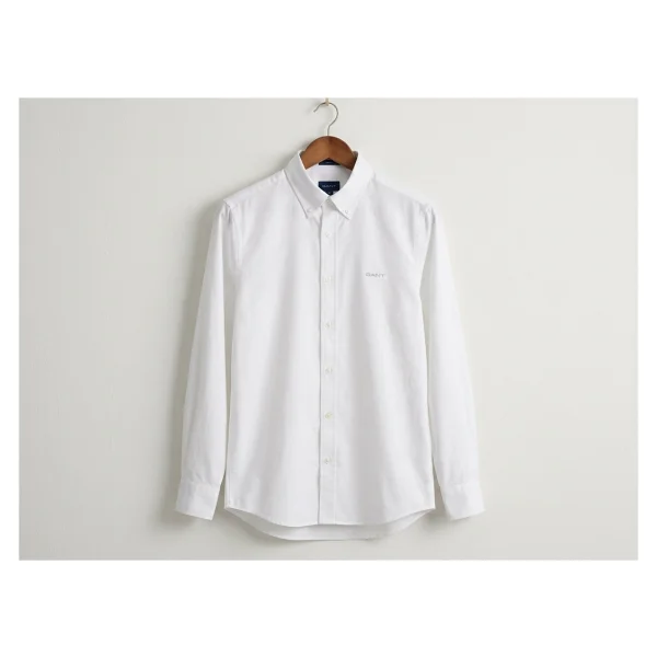 Gant Erkek Slim Fit Pamuk Gömlek - Beyaz - Görsel 4