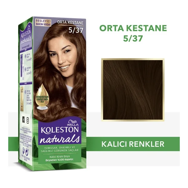 Koleston Naturals 5.37 Orta Kestane Saç Boyası - Görsel 6