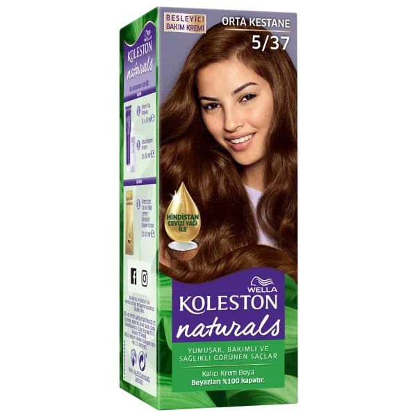 Koleston Naturals 5.37 Orta Kestane Saç Boyası - Görsel 7
