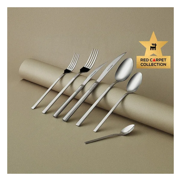 Karaca Elegance Nil 316+ Platin 84 Parça 12 Kişilik Çatal Kaşık Bıçak Takımı - Görsel 3