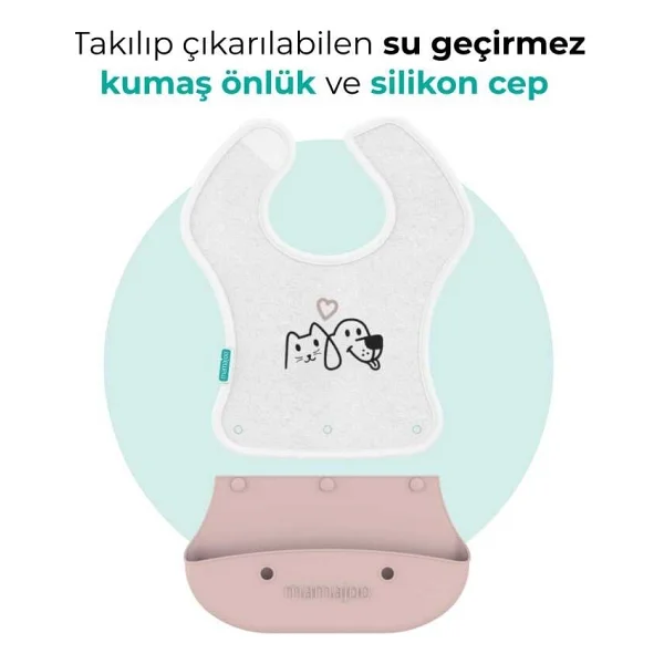 Mamajoo 2 in 1 Katlanır Mama Önlüğü - Görsel 4