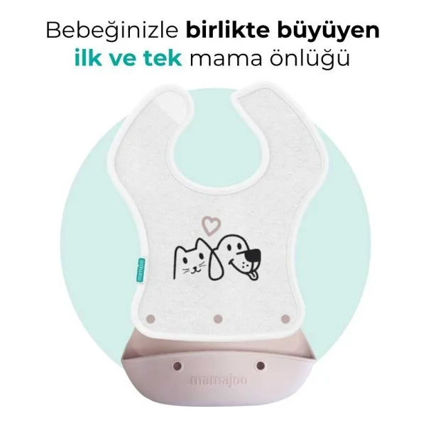 Mamajoo 2 in 1 Katlanır Mama Önlüğü - Görsel 6
