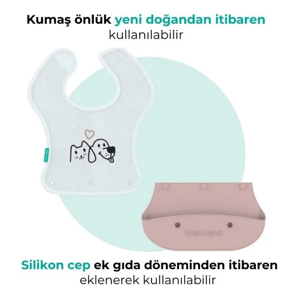Mamajoo 2 in 1 Katlanır Mama Önlüğü - Görsel 7