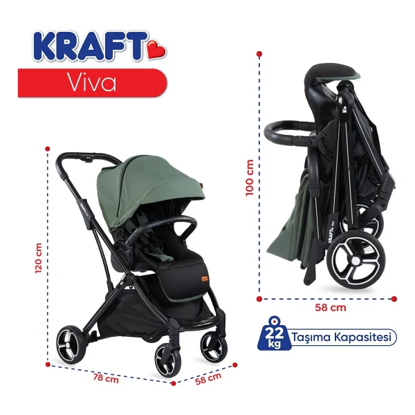 Kraft Viva I-Size Travel Sistem Bebek Arabası - Görsel 4