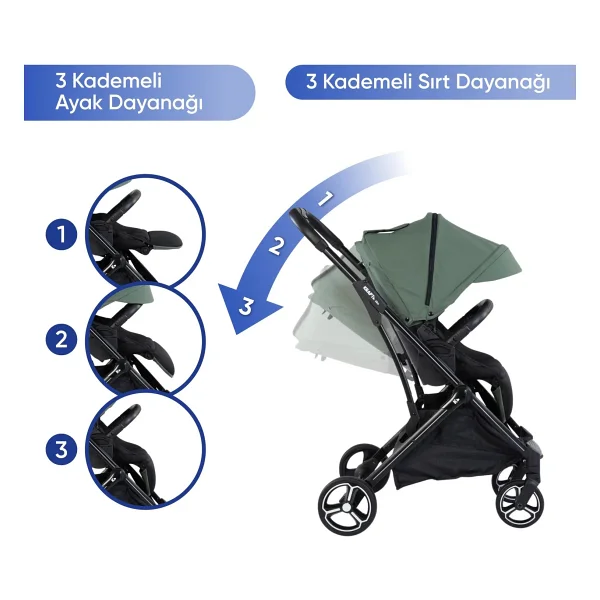 Kraft Viva I-Size Travel Sistem Bebek Arabası - Görsel 7