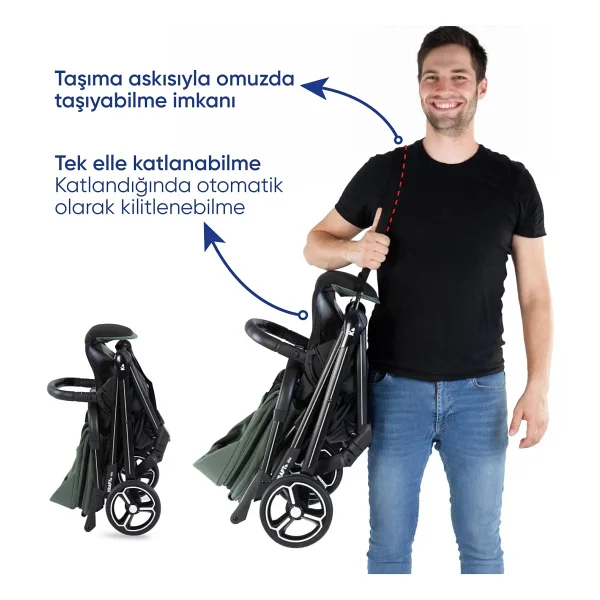 Kraft Viva I-Size Travel Sistem Bebek Arabası - Görsel 9