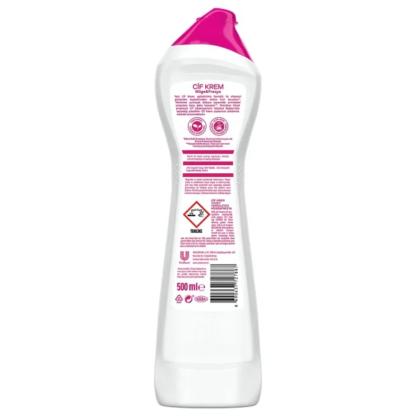 Cif Cleanboost Krem Frezya ve Müge Çiçeği Yüzey Temizleyici 500 ml - Görsel 8