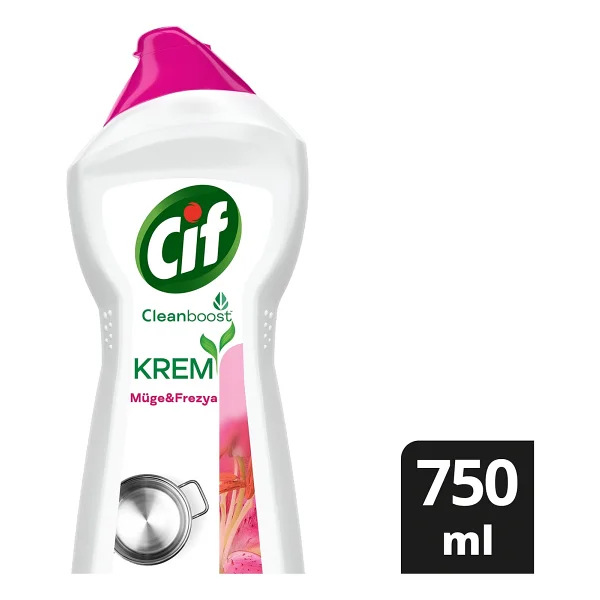 Cif Cleanboost Krem Frezya ve Müge Çiçeği Yüzey Temizleyici 750 ml - Görsel 9