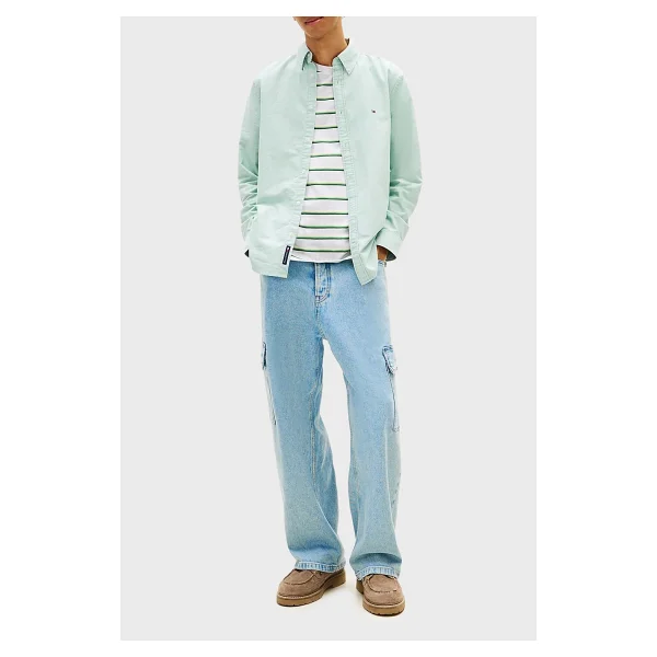 Tommy Hilfiger DM0DM21298 Uzun Kollu Oxford Gömlek - Görsel 2