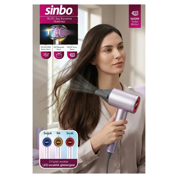 Sinbo SHD-1718 1600 W Saç Kurutma Makinesi - Görsel 4