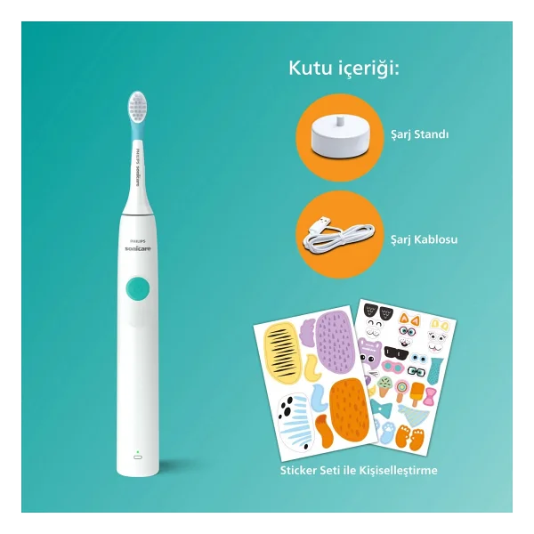 Philips Sonicare Kids HX3601/01 Evcil Hayvan Tasarımı Şarjlı Diş Fırçası - Görsel 2