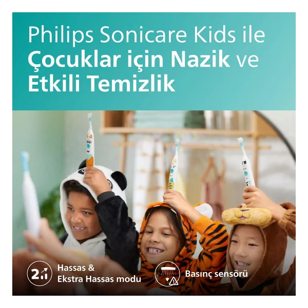 Philips Sonicare Kids HX3601/01 Evcil Hayvan Tasarımı Şarjlı Diş Fırçası - Görsel 4
