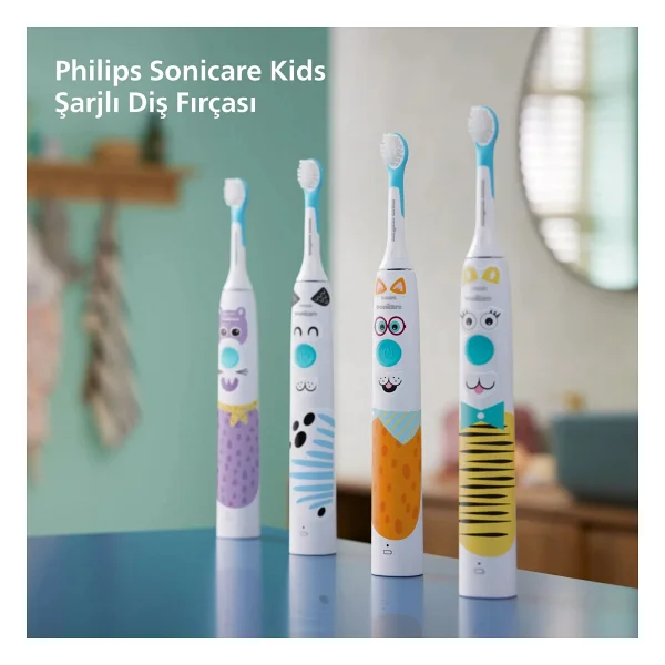 Philips Sonicare Kids HX3601/01 Evcil Hayvan Tasarımı Şarjlı Diş Fırçası - Görsel 8