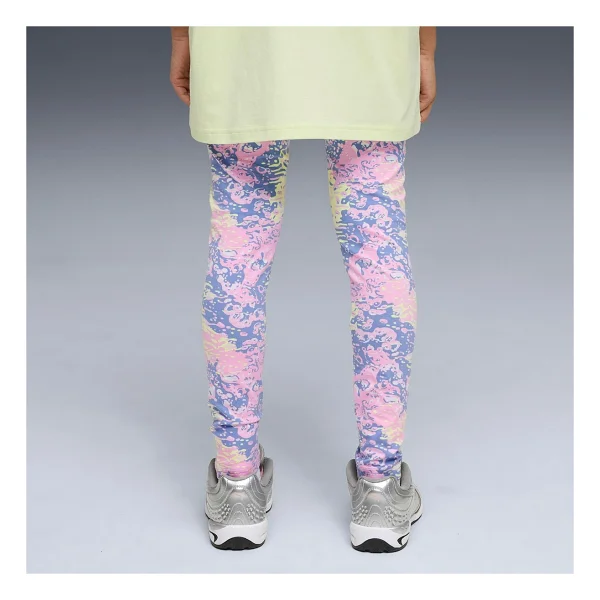 Puma Aop High Waist Kız Çocuk Tayt - Yeşil - Mor - Görsel 2