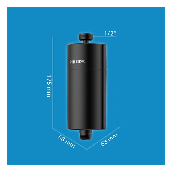 Philips Duş Filtresi Cilt ve Saç Dostu Awp1775bk Siyah - Görsel 8