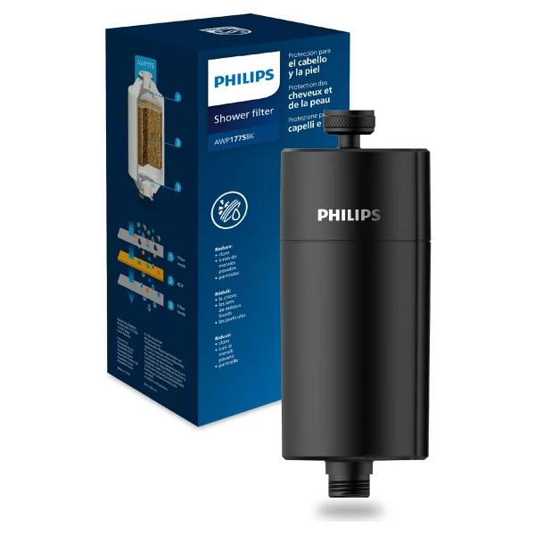 Philips Duş Filtresi Cilt ve Saç Dostu Awp1775bk Siyah - Görsel 2