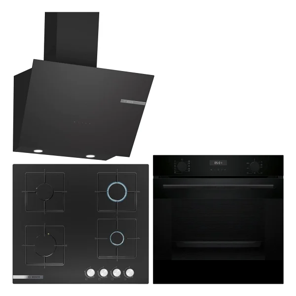 Bosch Siyah 3 Lü Ankastre Set (Hua717ba0t-Pnp6c6o12o-Dwk66pj60t) Buhar Destekli - Fırın Matı İle - Görsel 5