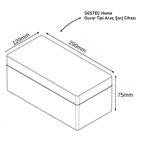 Sgstec Home 7,4kw 5metre Kablolu Elektrikli Araç şarj cihazı - Görsel 3