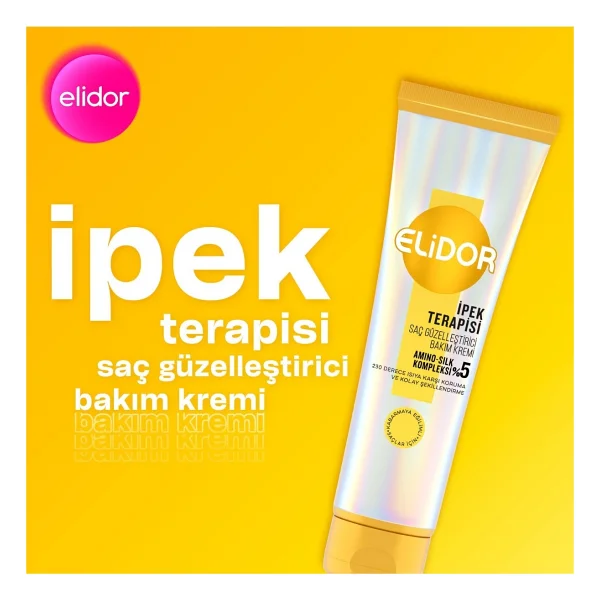 Elidor İpek Terapisi 130 ml Saç Güzelleştirici Krem - Görsel 4