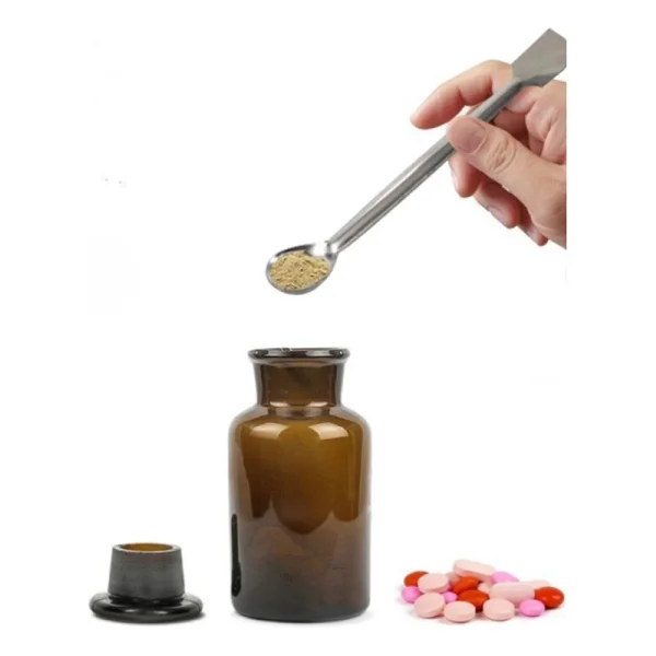 Labolist Spatül Öğrenci Tipi + Penset Düz Küt Uçlu 13 Cm Nikel Kaplama - Görsel 5