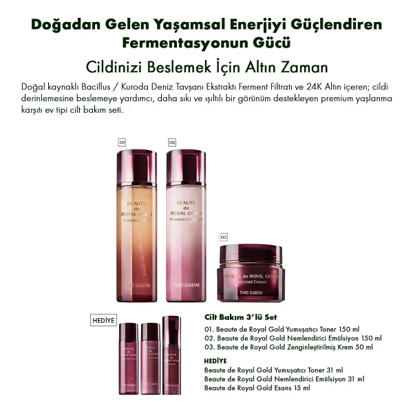The Saem Beaute De Royal Gold Skin Care 3 Set Ad - Görsel 3