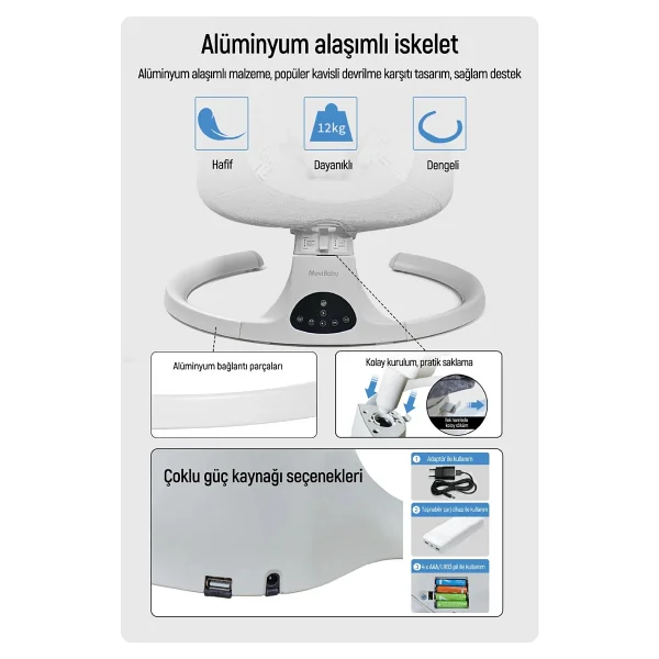 Livenzi Movibaby Hareket Sensörlü Otomatik Ana Kucağı - Görsel 7