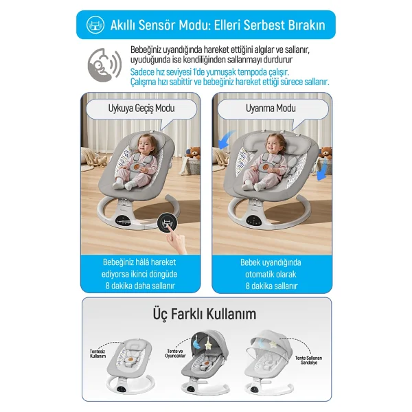 Livenzi Movibaby Hareket Sensörlü Otomatik Ana Kucağı - Görsel 3