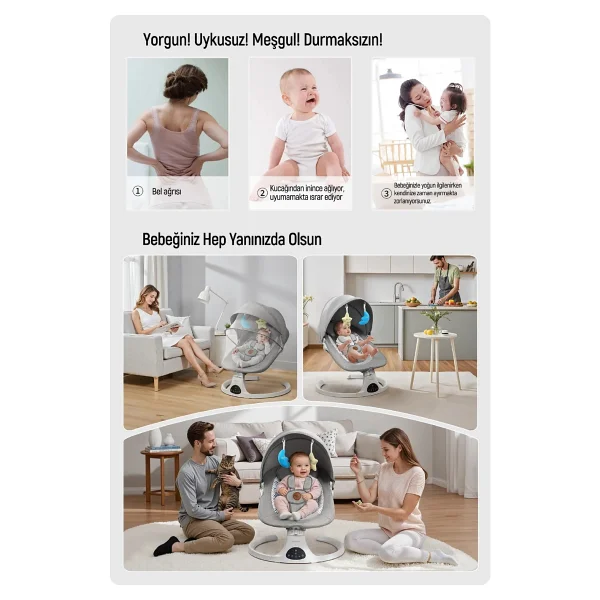 Livenzi Movibaby Hareket Sensörlü Otomatik Ana Kucağı - Görsel 8