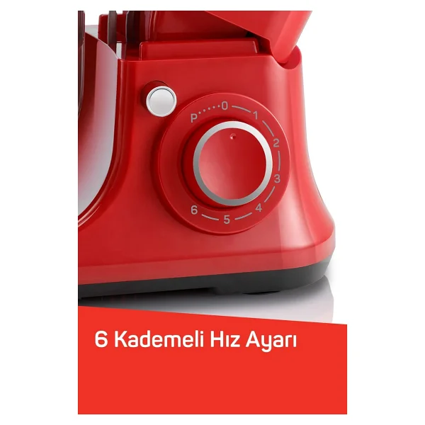 Arzum Crust Mix Lite AR1189 1500 W Kırmızı 5 lt Stand Mikser - Görsel 5
