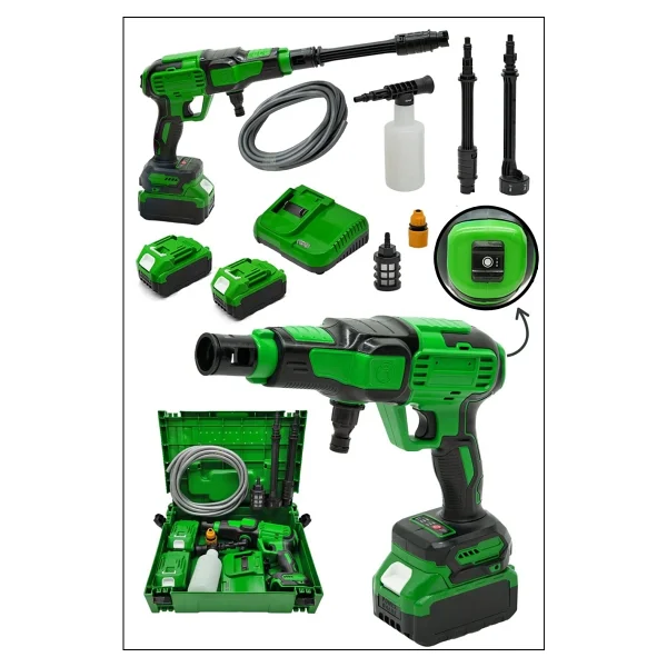 MOONSHOP Pro Seri 58WF Kömürsüz Motor Yüksek Basınçlı Akülü Oto Araba Yıkama Makinesi Şarjlı - Görsel 2