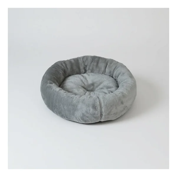 Nerotex Pufy 60x60 cm Gri Kedi Köpek Simit Yatağı - Görsel 4
