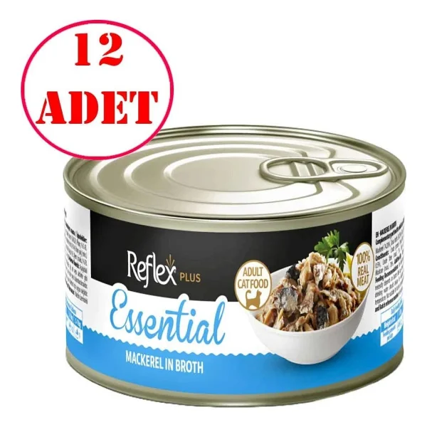 Reflex Plus Essential Uskumrulu 70 gr 12'li Yetişkin Konserve Kedi Maması - Görsel 2