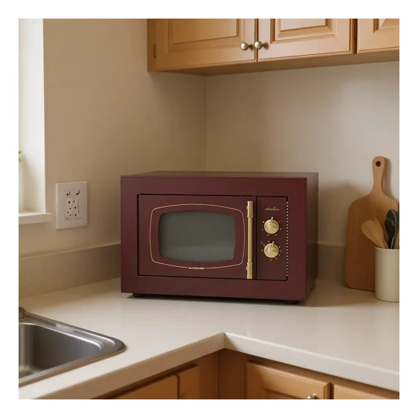 Silverline MW9033R02 Retro Bordo 20 lt Ankastre Mikrodalga Fırın - Görsel 5