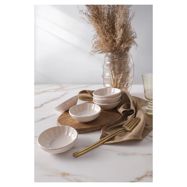 Keramika Mat Krem Sirius Çerezlik / Sosluk 10 cm 6 Adet 950 - Görsel 2