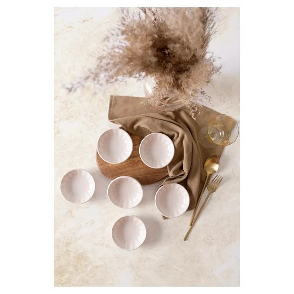 Keramika Mat Krem Sirius Çerezlik / Sosluk 10 cm 6 Adet 950 - Görsel 3