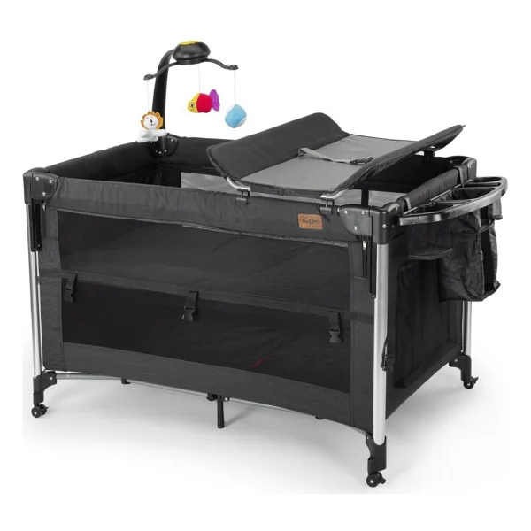 Baby2Go Luna Siyah 70x110 cm Anne Yanı Oyun Parkı - Görsel 6