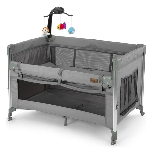 Baby2Go Luna Gri 70x110 cm Anne Yanı Oyun Parkı - Görsel 3