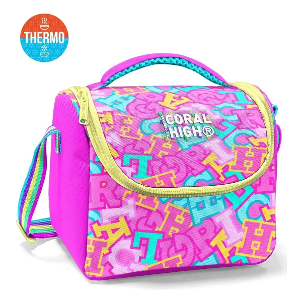 Coral High 37141 Harf Desenli Termoslu Beslenme Çantası - Görsel 2